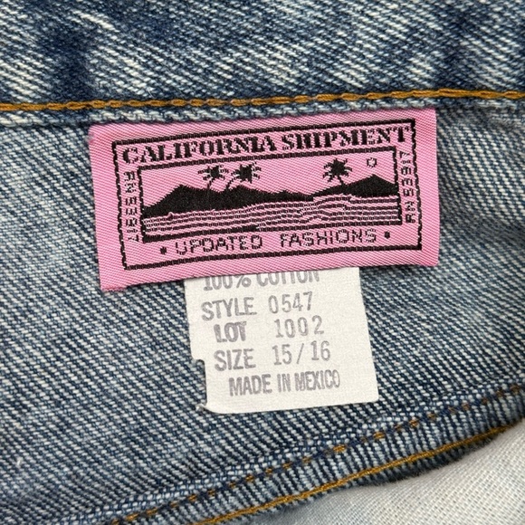 Vintage 80s Acid Wash Denim Jorts Size 30/31 Waist Fit, Bermuda Style - Picture 3 of 10